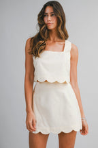 Scallop Hem Crop - Polkadots & Moonbeams LAPolkadots & MoonbeamsoatSScallop Hem Crop