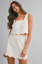 Scallop Hem Crop - Polkadots & Moonbeams LAPolkadots & MoonbeamsoatSScallop Hem Crop