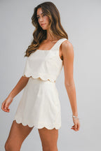 Scallop Hem Crop - Polkadots & Moonbeams LAPolkadots & MoonbeamsoatSScallop Hem Crop