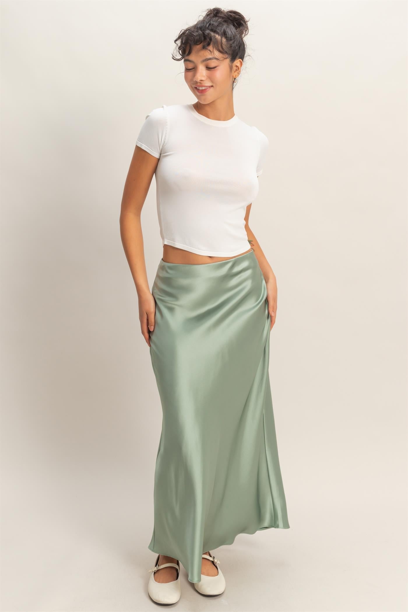 Slippy Satin Skirt