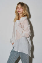 Sheer Blouse - Polkadots & Moonbeams LABeige BotanyWhiteS/MSheer Blouse