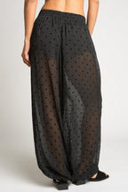 Sheer Polkadots Harem Pants - Polkadots & Moonbeams LAPolkadots & MoonbeamsBlackSSheer Polkadots Harem Pants
