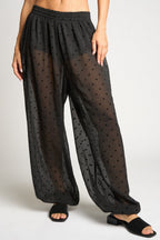 Sheer Polkadots Harem Pants - Polkadots & Moonbeams LAPolkadots & MoonbeamsBlackSSheer Polkadots Harem Pants