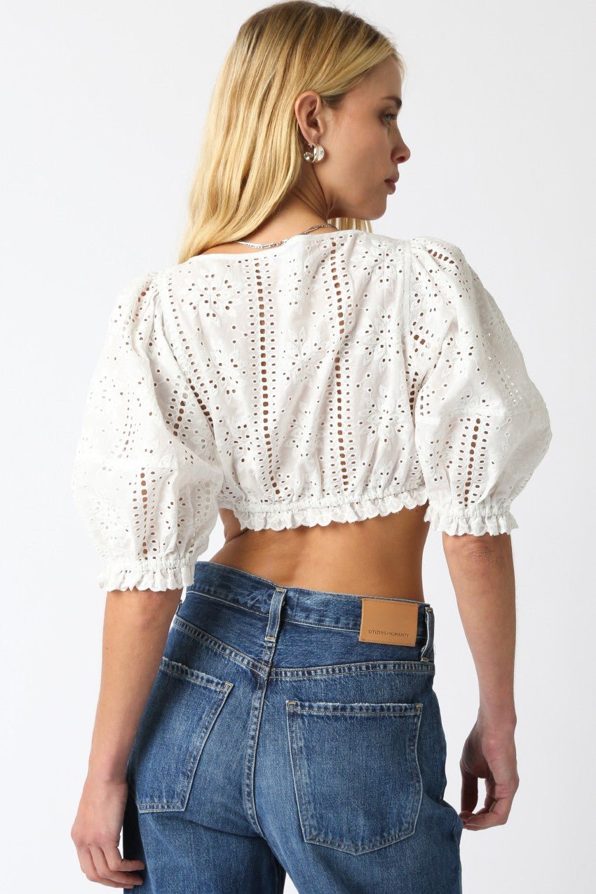 Shiloh Eyelet Crop Top - Polkadots & Moonbeams LAPolkadots & MoonbeamsWhiteSShiloh Eyelet Crop Top