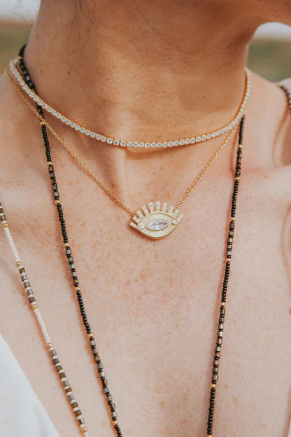 Shimmer Necklace - Polkadots & Moonbeams LANative GemgoldShimmer Necklace