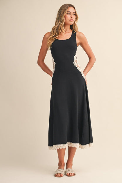 Side Crochet Midi - Polkadots & Moonbeams LAPolkadots & MoonbeamsBlackSSide Crochet Midi