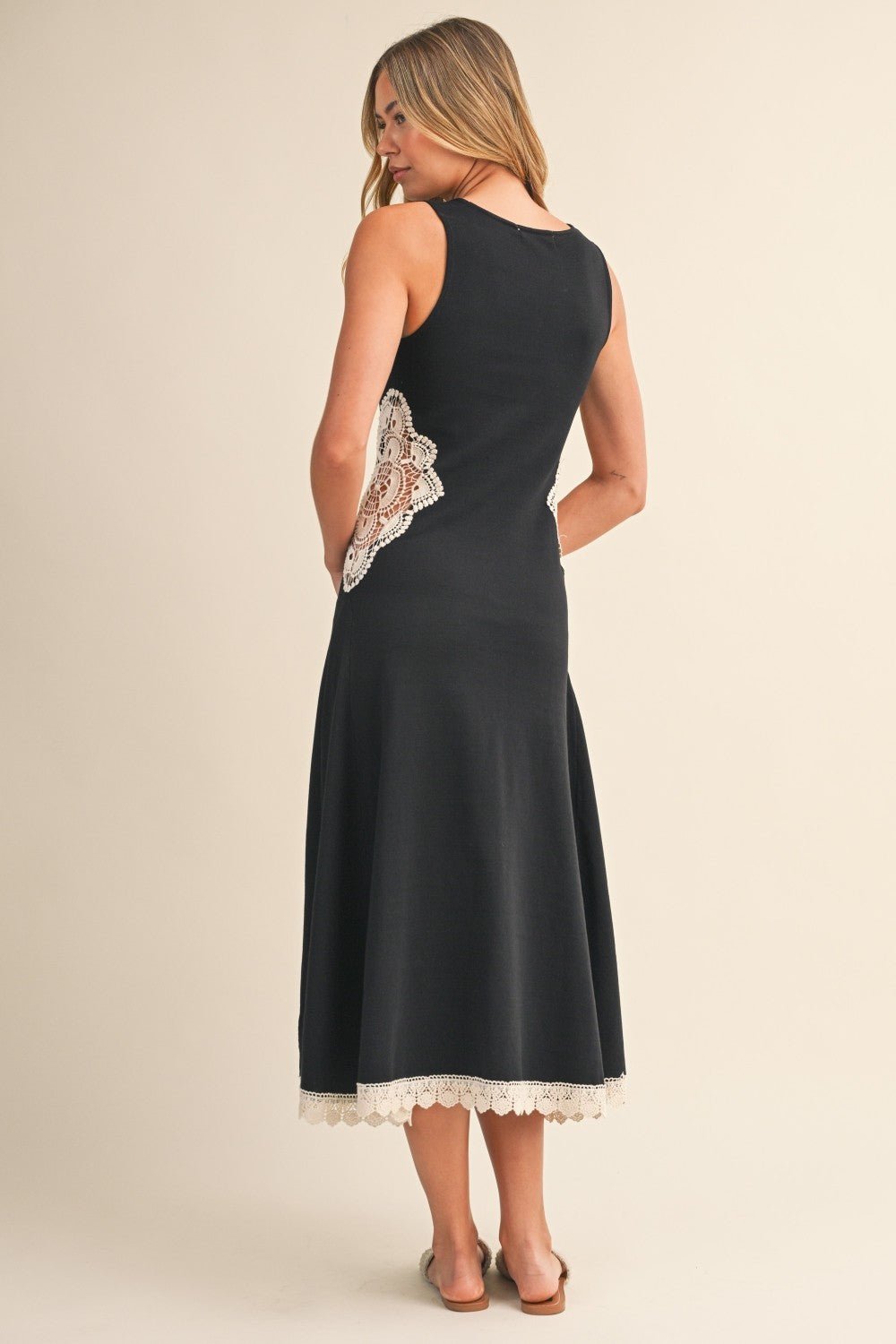 Side Crochet Midi - Polkadots & Moonbeams LAPolkadots & MoonbeamsBlackSSide Crochet Midi