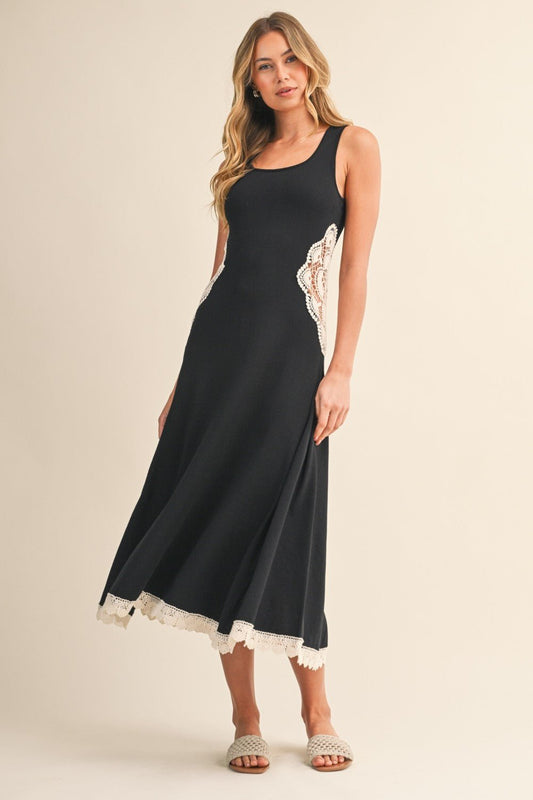Side Crochet Midi - Polkadots & Moonbeams LAPolkadots & MoonbeamsBlackSSide Crochet Midi