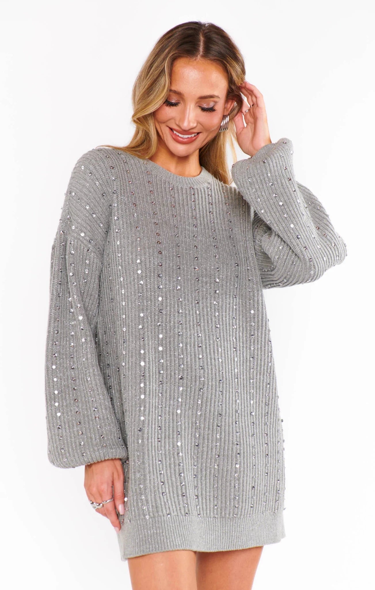 Social Sweater Dress - Polkadots & Moonbeams LAShow Me Your MumugreyXSSocial Sweater Dress