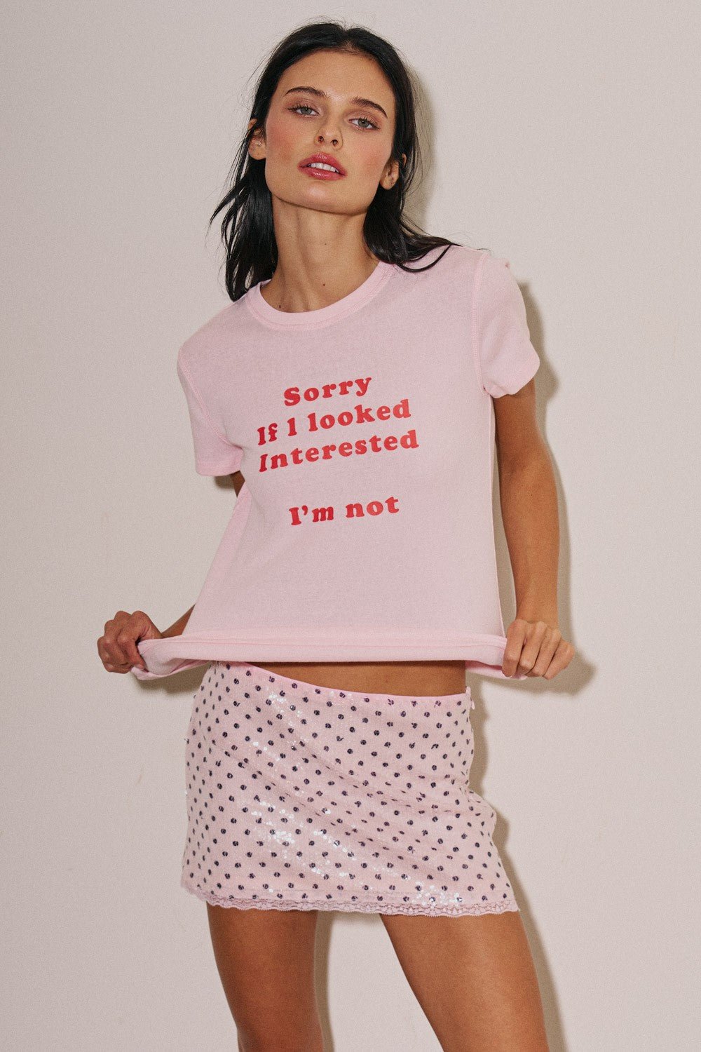 Sorry Tee - Polkadots & Moonbeams LABeige BotanyPinkSSorry Tee