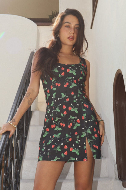 Square Neck Strawberry Mini - Polkadots & Moonbeams LABailey RosedenimXSSquare Neck Strawberry Mini