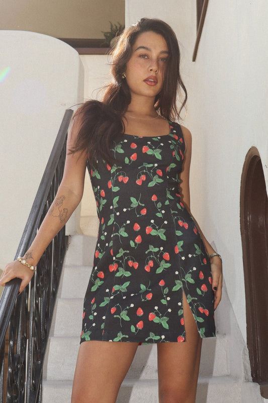 Square Neck Strawberry Mini - Polkadots & Moonbeams LABailey RosedenimXSSquare Neck Strawberry Mini
