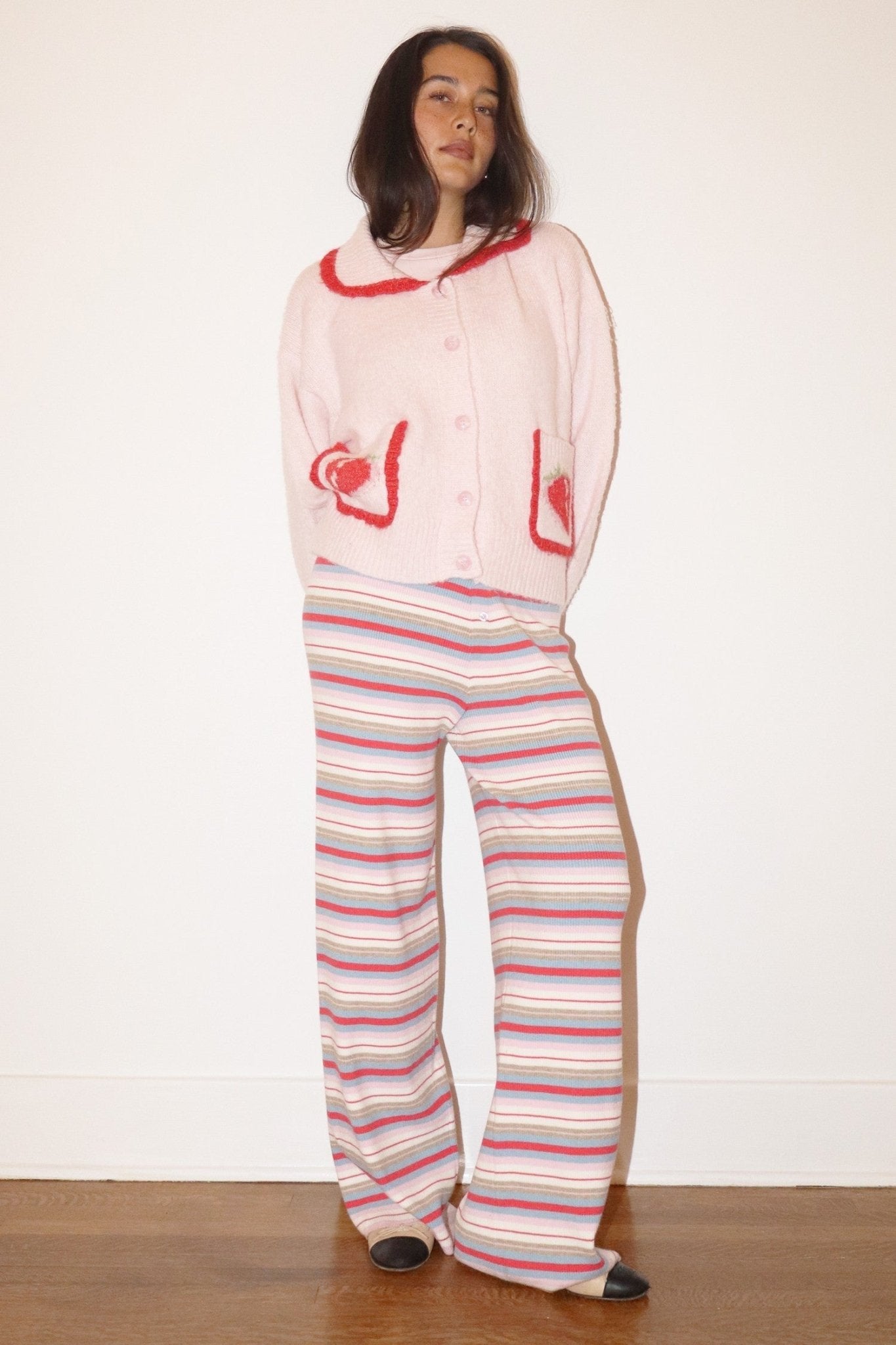 Strawberry Patch BF Sweater - Polkadots & Moonbeams LABailey RosePinkXSStrawberry Patch BF Sweater