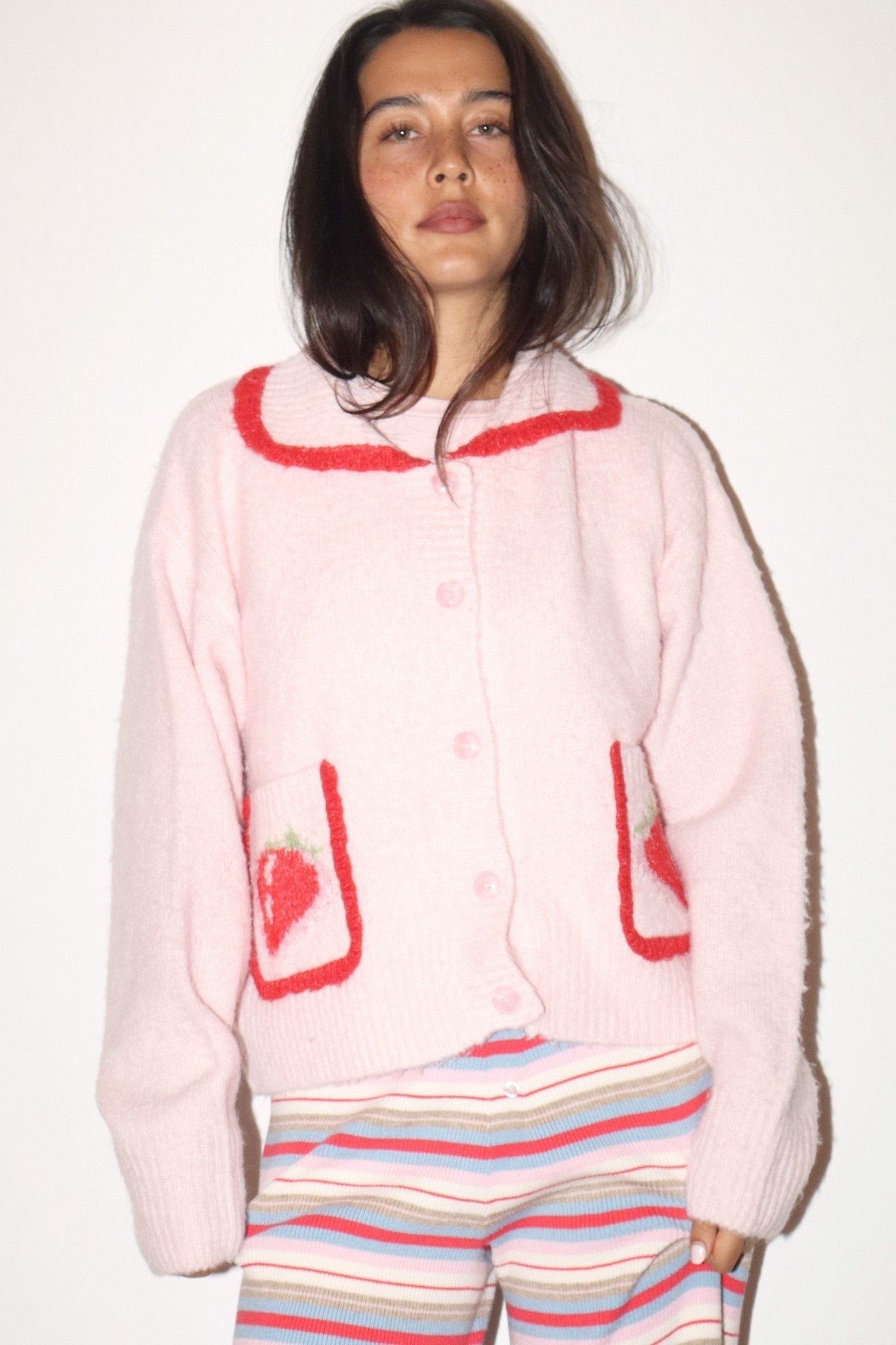 Strawberry Patch BF Sweater - Polkadots & Moonbeams LABailey RosePinkXSStrawberry Patch BF Sweater