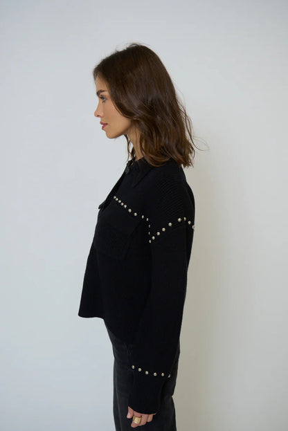 Jay Studded Sweater Jacket