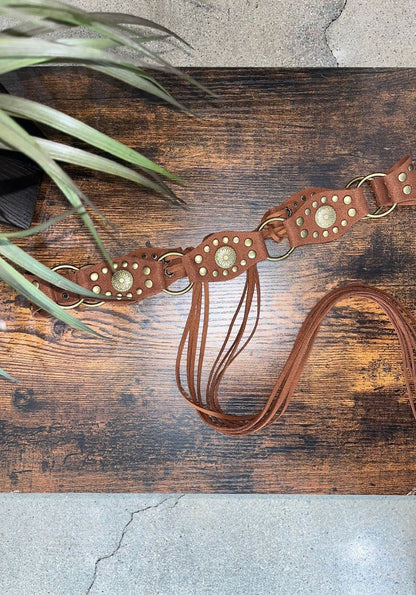 Studded Western Belt - Polkadots & Moonbeams LAPolkadots & MoonbeamsBrownStudded Western Belt