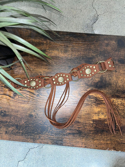 Studded Western Belt - Polkadots & Moonbeams LAPolkadots & MoonbeamsBrownStudded Western Belt