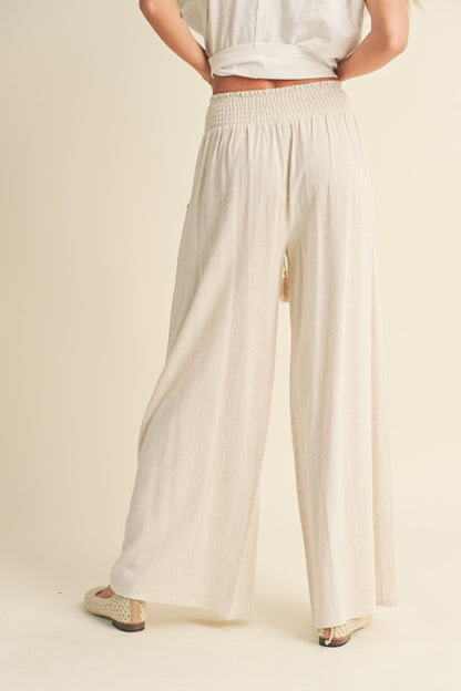 Tassel Linen Pants - Polkadots & Moonbeams LAPolkadots & MoonbeamsBLACKSTassel Linen Pants