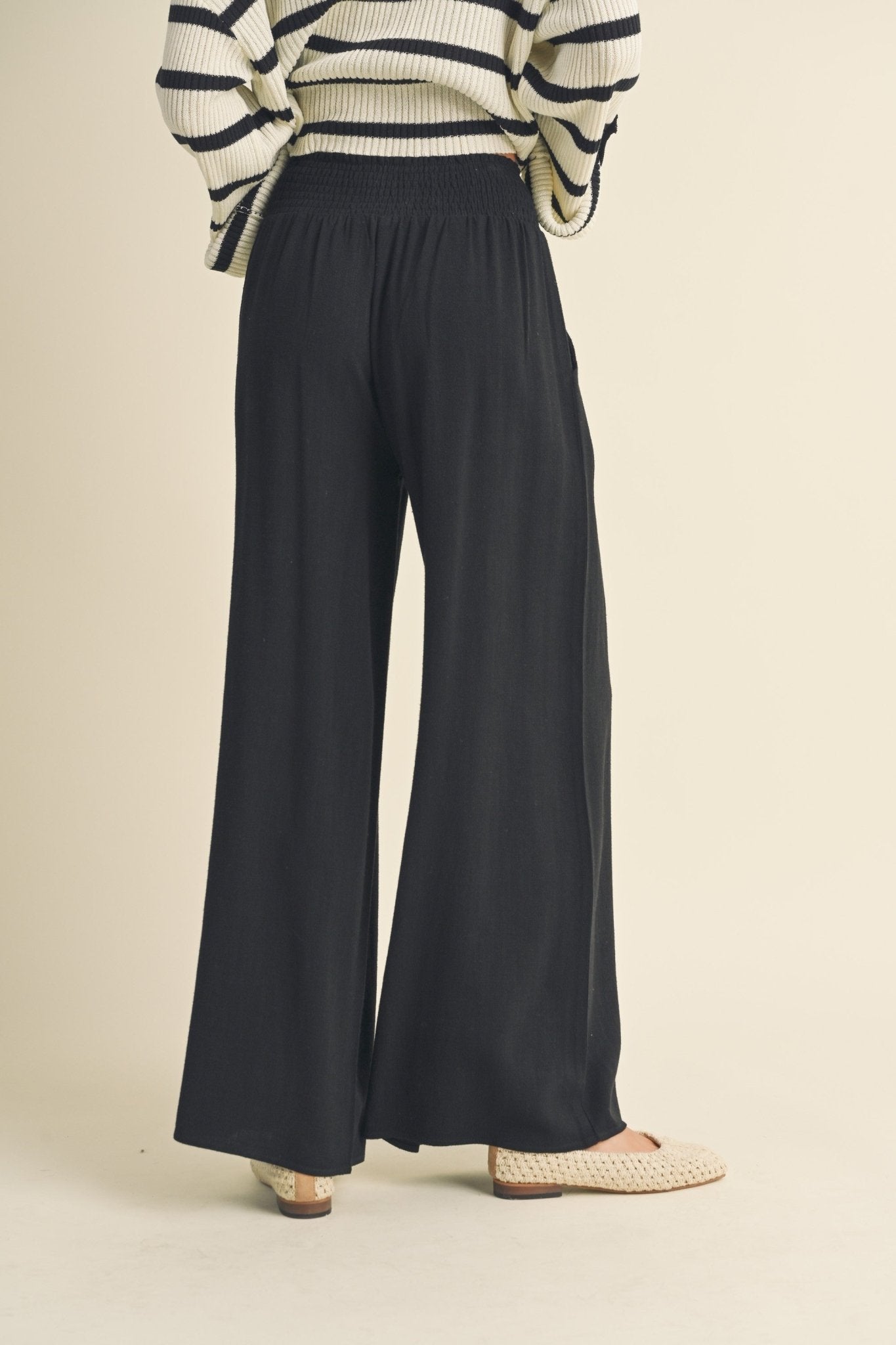 Tassel Linen Pants - Polkadots & Moonbeams LAPolkadots & MoonbeamsBLACKSTassel Linen Pants