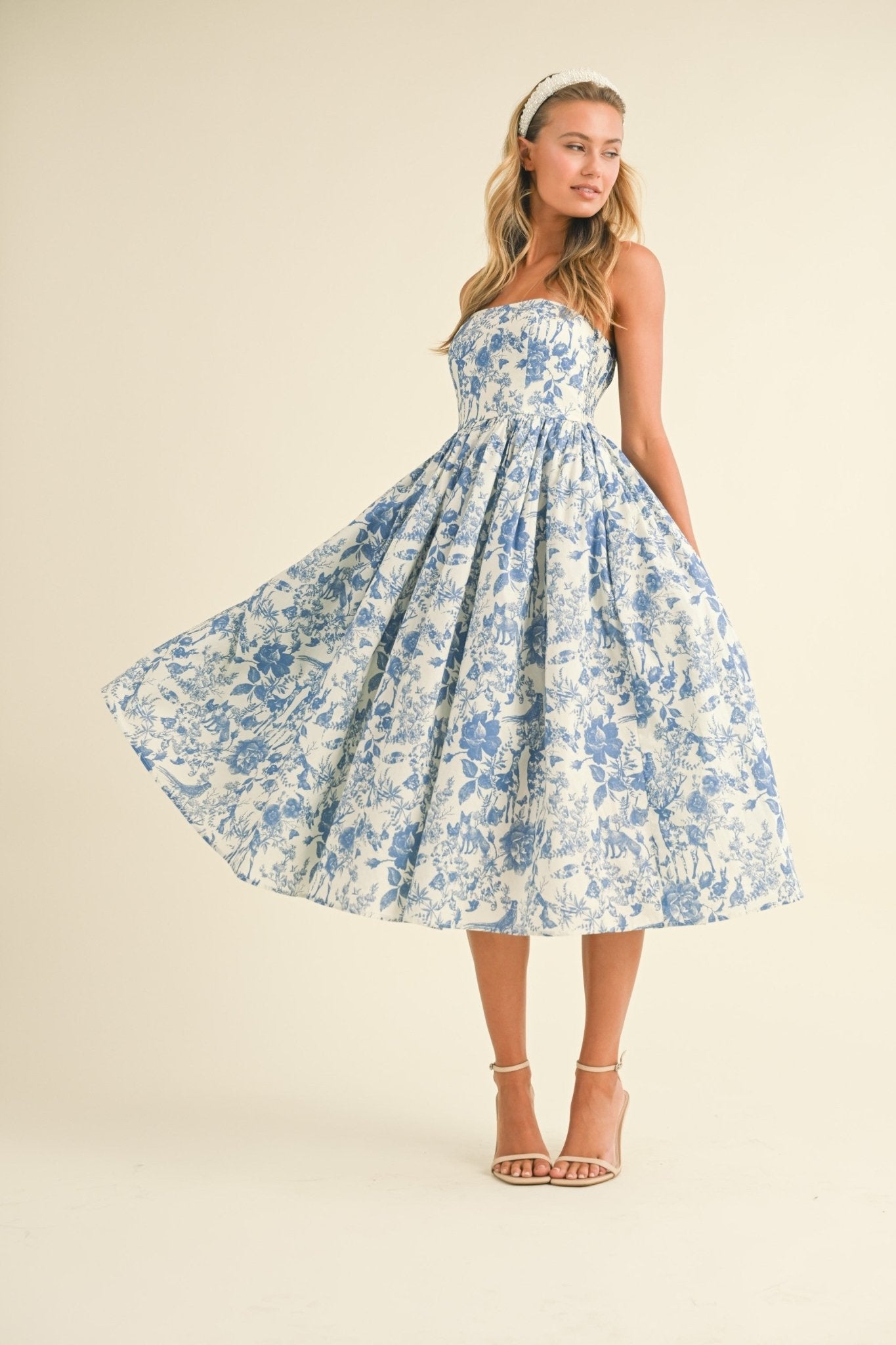 Tea Midi Dress - Polkadots & Moonbeams LAPolkadots & Moonbeamsblue/whiteSTea Midi Dress