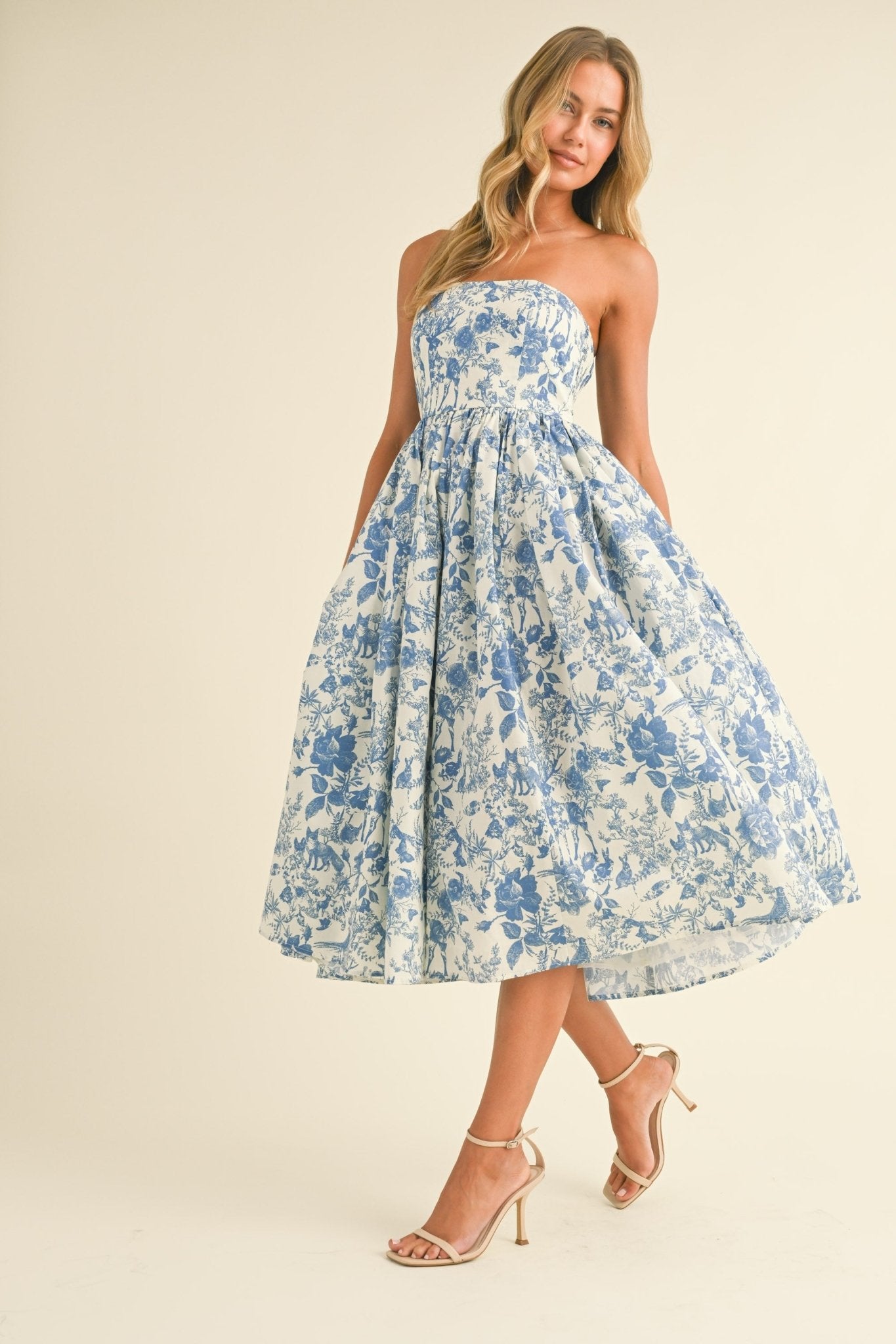 Tea Midi Dress - Polkadots & Moonbeams LAPolkadots & Moonbeamsblue/whiteSTea Midi Dress