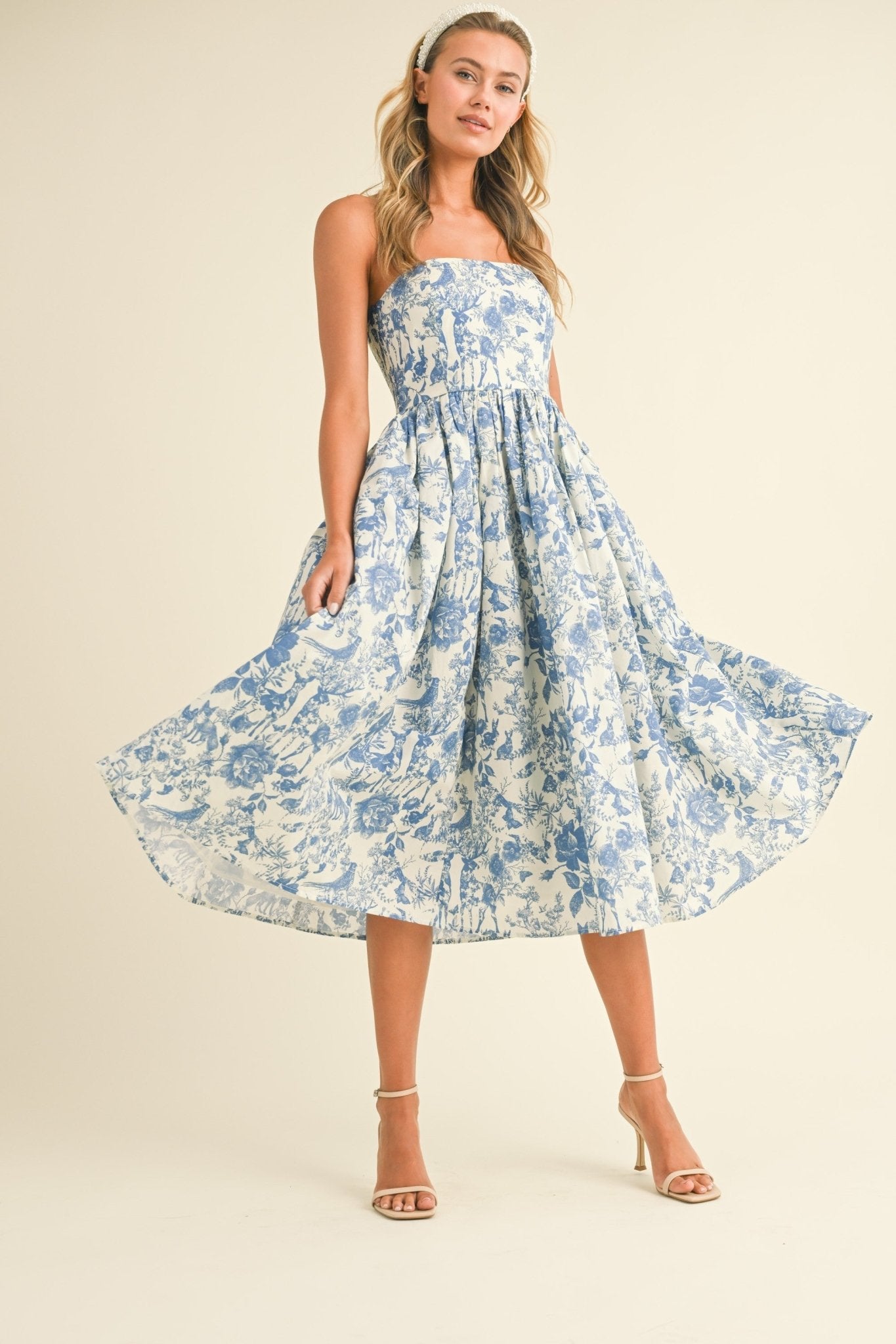 Tea Midi Dress - Polkadots & Moonbeams LAPolkadots & Moonbeamsblue/whiteSTea Midi Dress