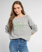 Team Nice Holiday Sweatshirt - Polkadots & Moonbeams LAProject Social TeeGrayXSTeam Nice Holiday Sweatshirt