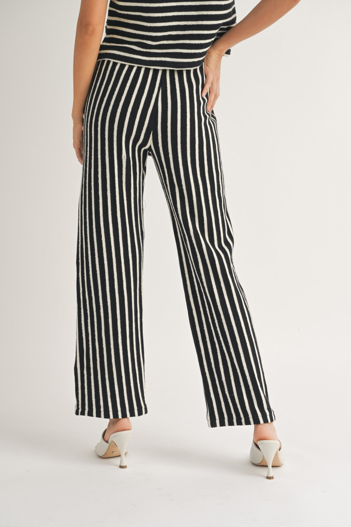 Terry Cropped Stripe Pants - Polkadots & Moonbeams LAPolkadots & MoonbeamsBLACK/WHITESTerry Cropped Stripe Pants