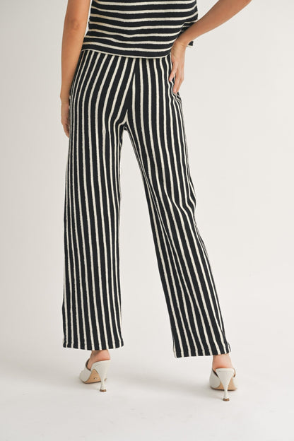 Terry Cropped Stripe Pants - Polkadots & Moonbeams LAPolkadots & MoonbeamsBLACK/WHITESTerry Cropped Stripe Pants