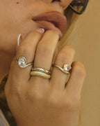 The Bianco Nero Statement Ring-Silver - From the brand Luv AJ