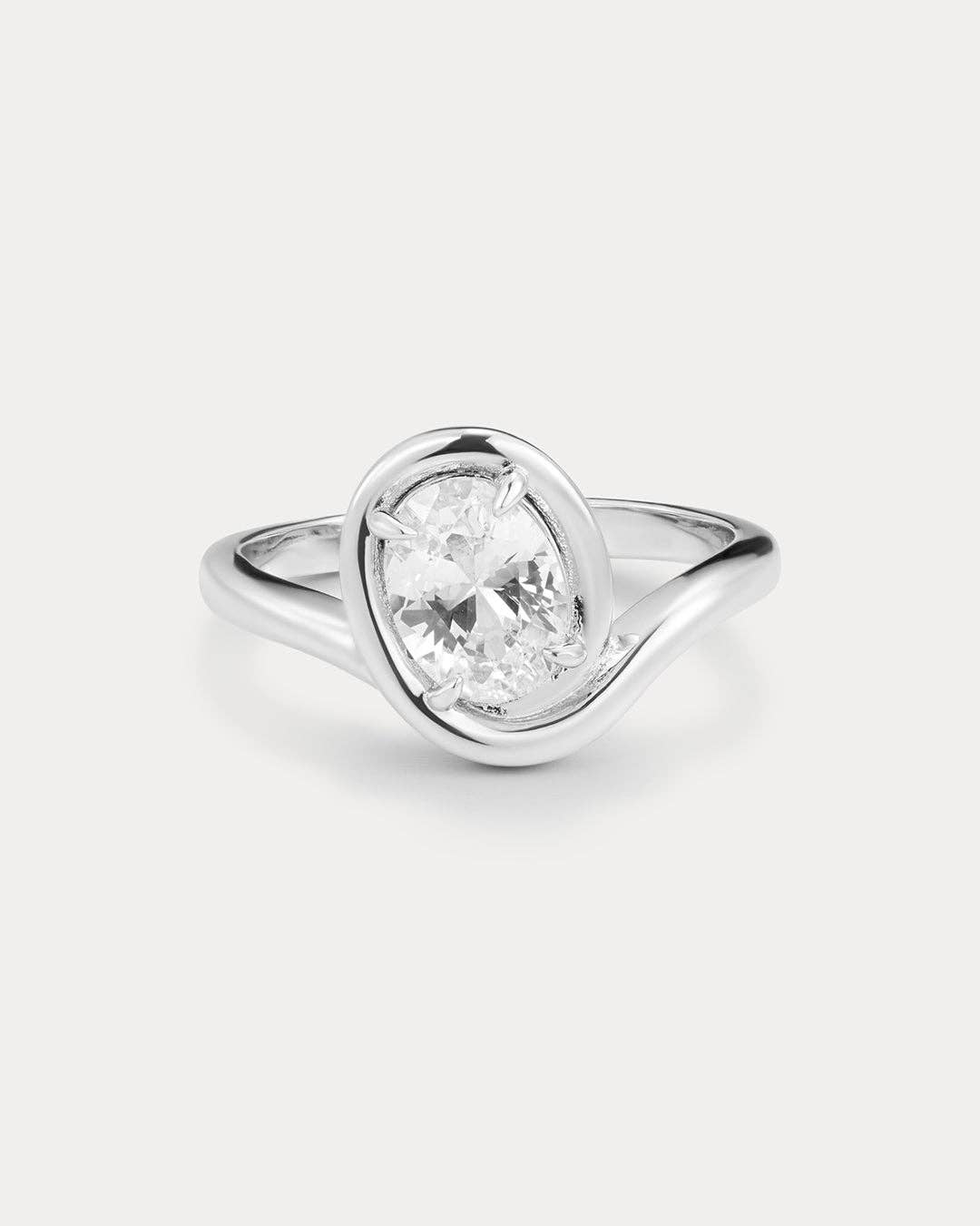 The Bianco Nero Statement Ring-Silver - From the brand Luv AJ