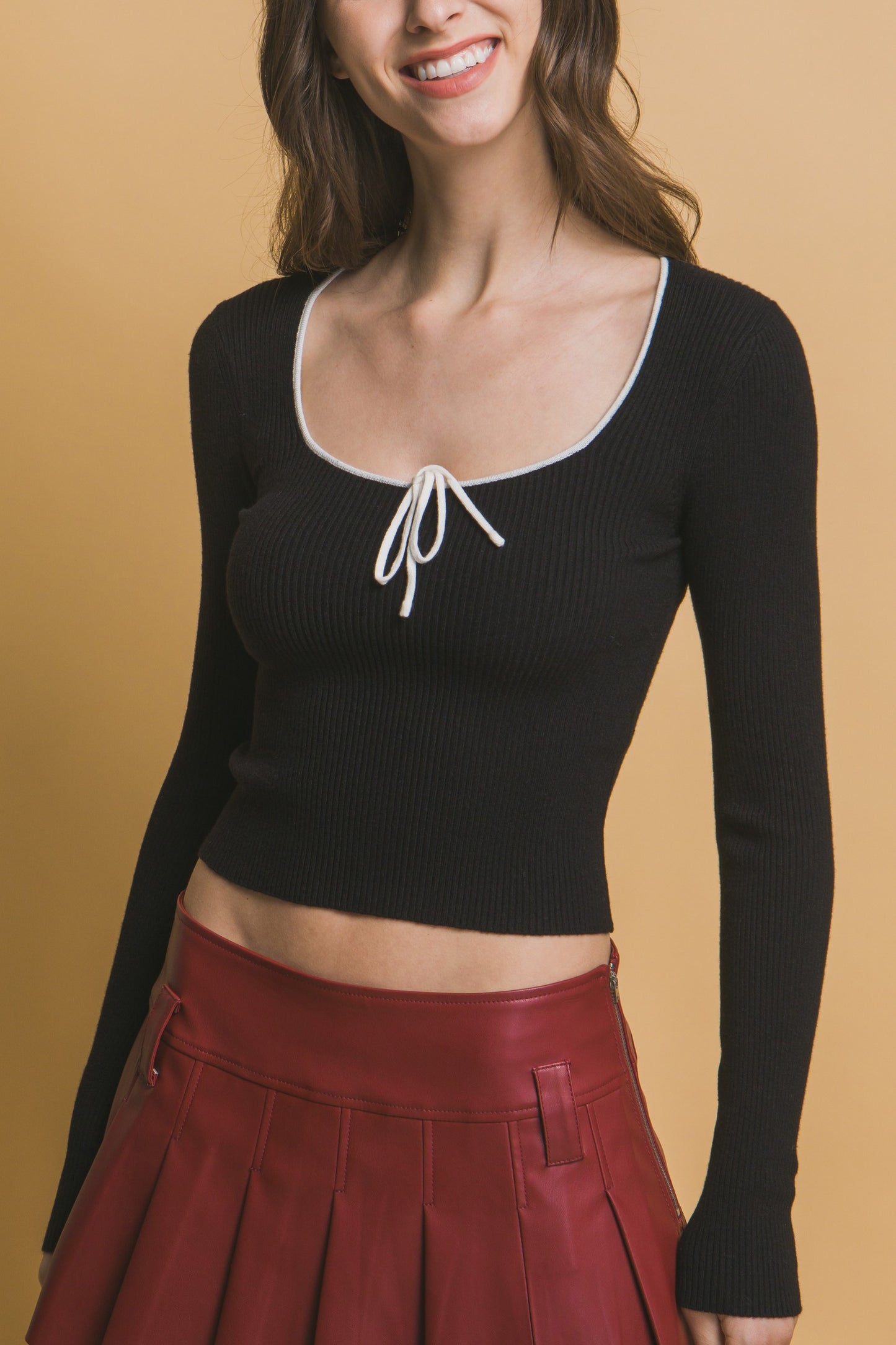 Tie Me Up Rib Long Sleeve