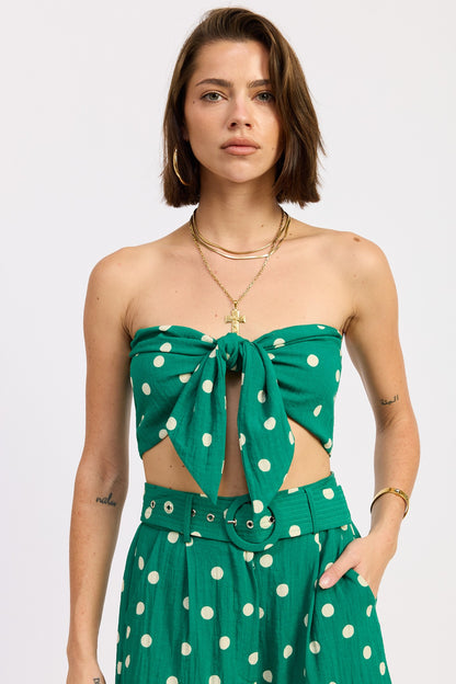 Tie Polkadots Top
