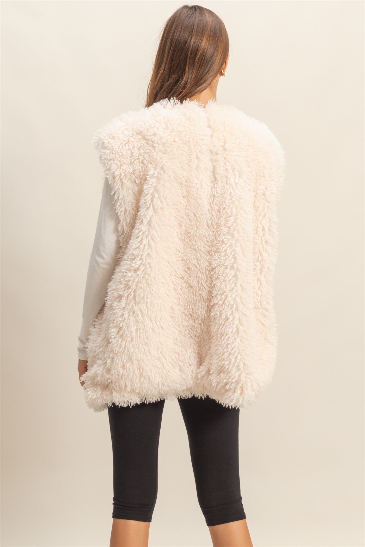 Toggle Faux Fur Vest