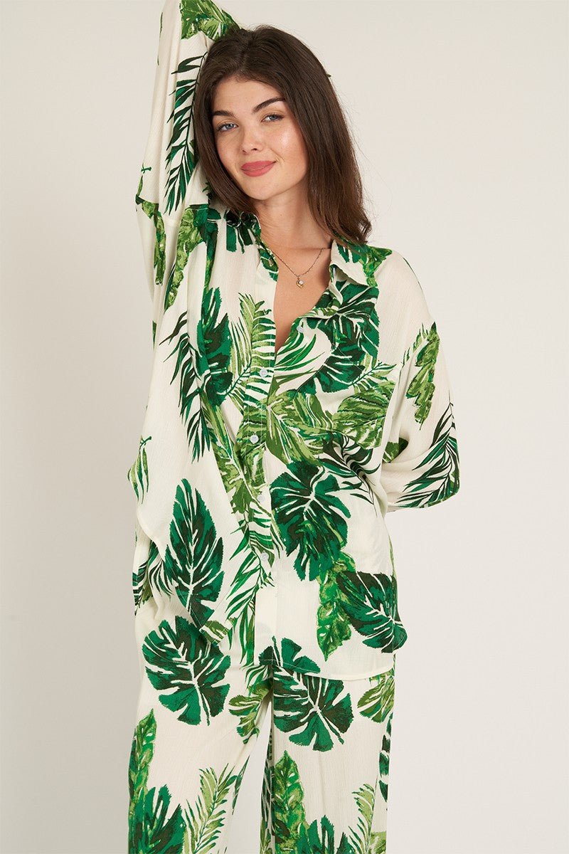 Tropics Button Down Top - Polkadots & Moonbeams LAPolkadots & MoonbeamsSTropics Button Down Top