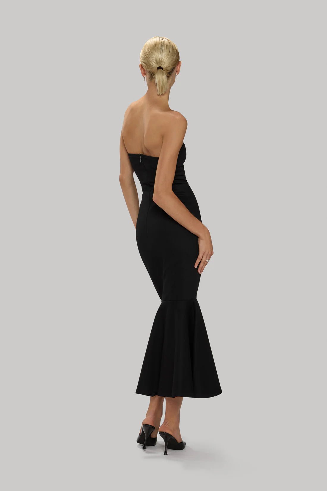 Trumpet Hem Tube Dress - Polkadots & Moonbeams LAJasmine Elaine DesignBlackXSTrumpet Hem Tube Dress