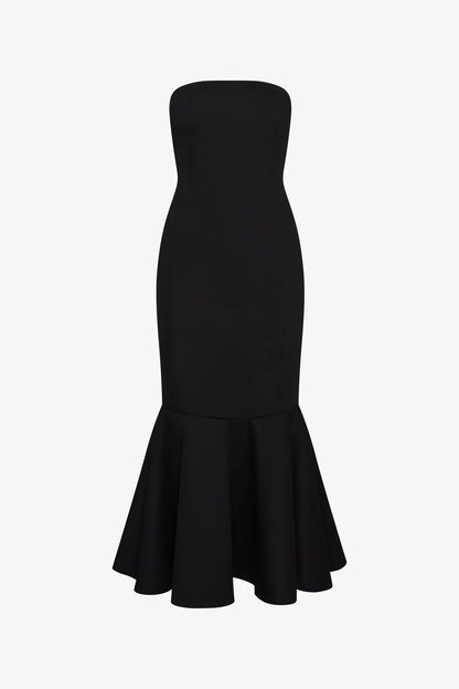 Trumpet Hem Tube Dress - Polkadots & Moonbeams LAJasmine Elaine DesignBlackXSTrumpet Hem Tube Dress