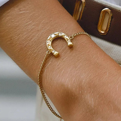 Tunda Gold Horseshoe Bracelet - Polkadots & Moonbeams LALuv AJGoldTunda Gold Horseshoe Bracelet