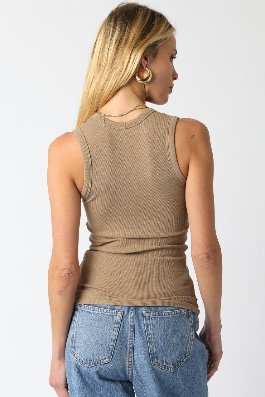 U Scoop Ribbed Top - Polkadots & Moonbeams LAPolkadots & MoonbeamsGraySU Scoop Ribbed Top