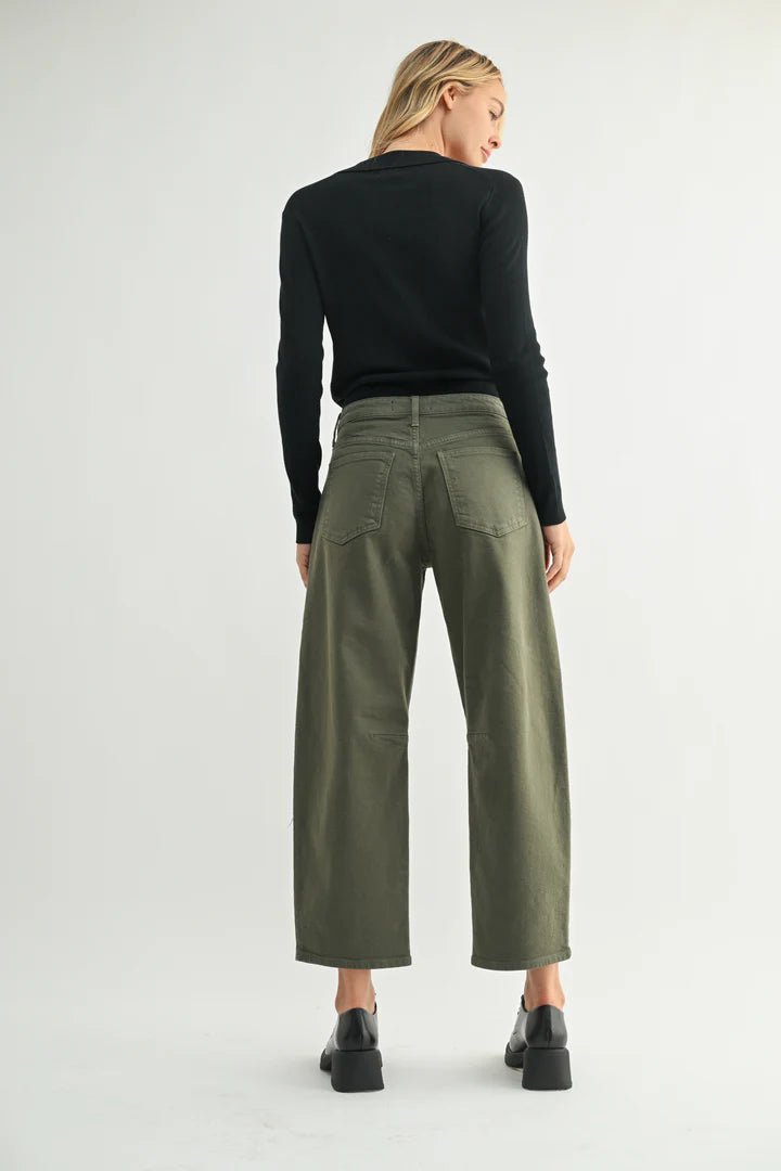 Utility Seamed Barrel Jean - Polkadots & Moonbeams LAJust Black DenimGreen24Utility Seamed Barrel Jean