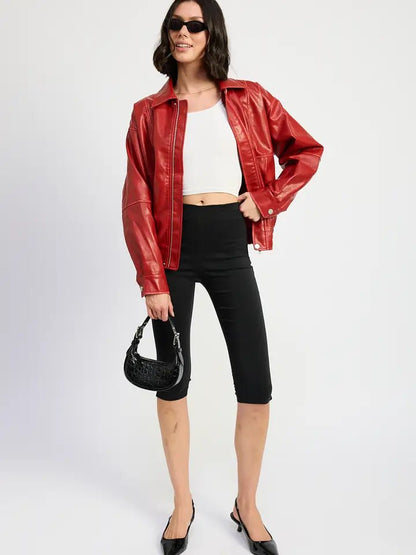Vegan Bomber - Polkadots & Moonbeams LAPolkadots & MoonbeamsRedSVegan Bomber
