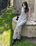 Vintage Sage Jumpsuit - Polkadots & Moonbeams LAVintageVintage Sage Jumpsuit