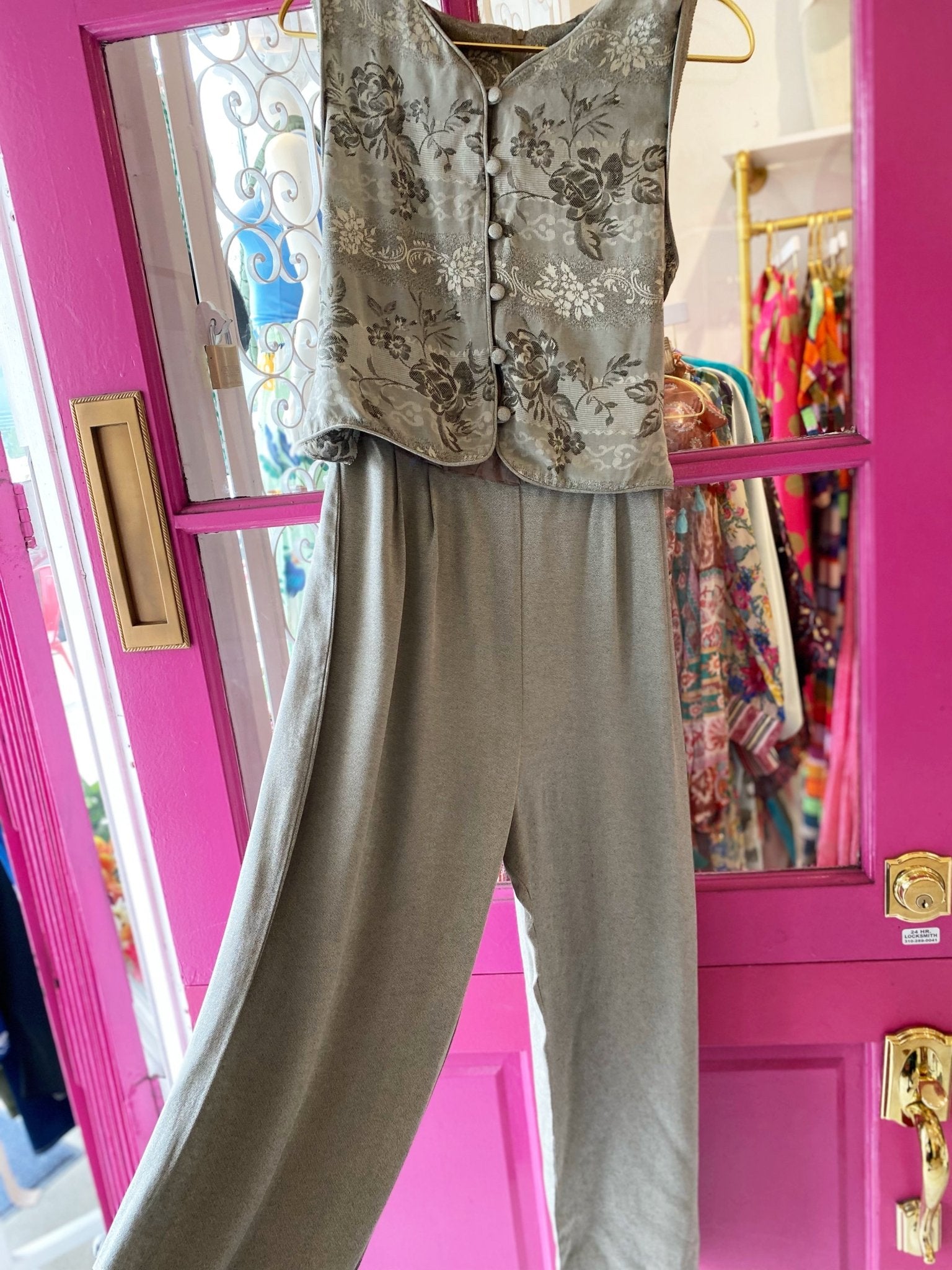Vintage Sage Jumpsuit - Polkadots & Moonbeams LAVintageVintage Sage Jumpsuit