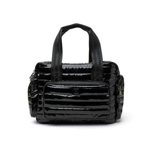 Voyager Travel Bag - Polkadots & Moonbeams LAThink Rolynblack patentVoyager Travel Bag