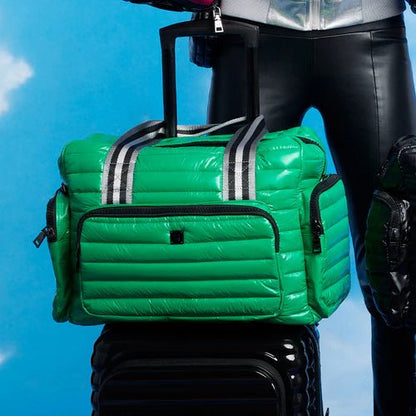 Voyager Travel Bag - Polkadots & Moonbeams LAThink Rolynblack patentVoyager Travel Bag