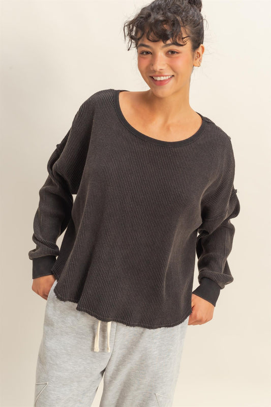 Waffle Long Sleeve Top