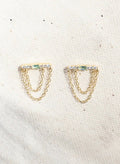 Waterfall Chain Swag Earrings - Polkadots & Moonbeams LANative GemClearWaterfall Chain Swag Earrings