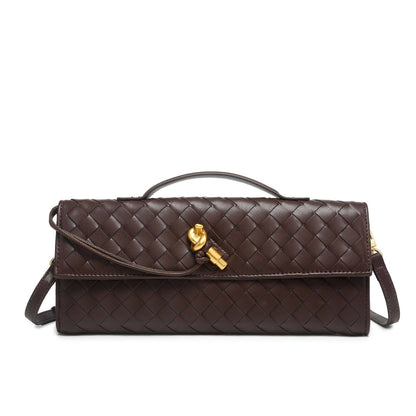 Weave leather clutch Women's Designer Clutch Bags - Polkadots & Moonbeams LALittle TrendyBBW40292coffeeWeave leather clutch Women's Designer Clutch Bags