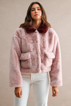Wendy Pink Faux Fur Jacket