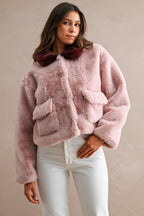Wendy Pink Faux Fur Jacket